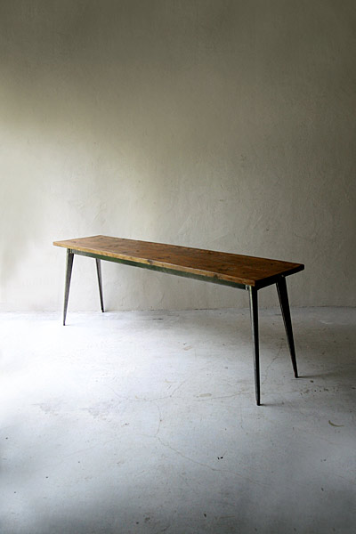 ロングテーブル　カフェテーブル　TOLIX/ フランスアンティーク / ブロカント / brocante / 店舗什器